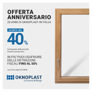 Pop up offerta anniversario finestre Oknoplast
